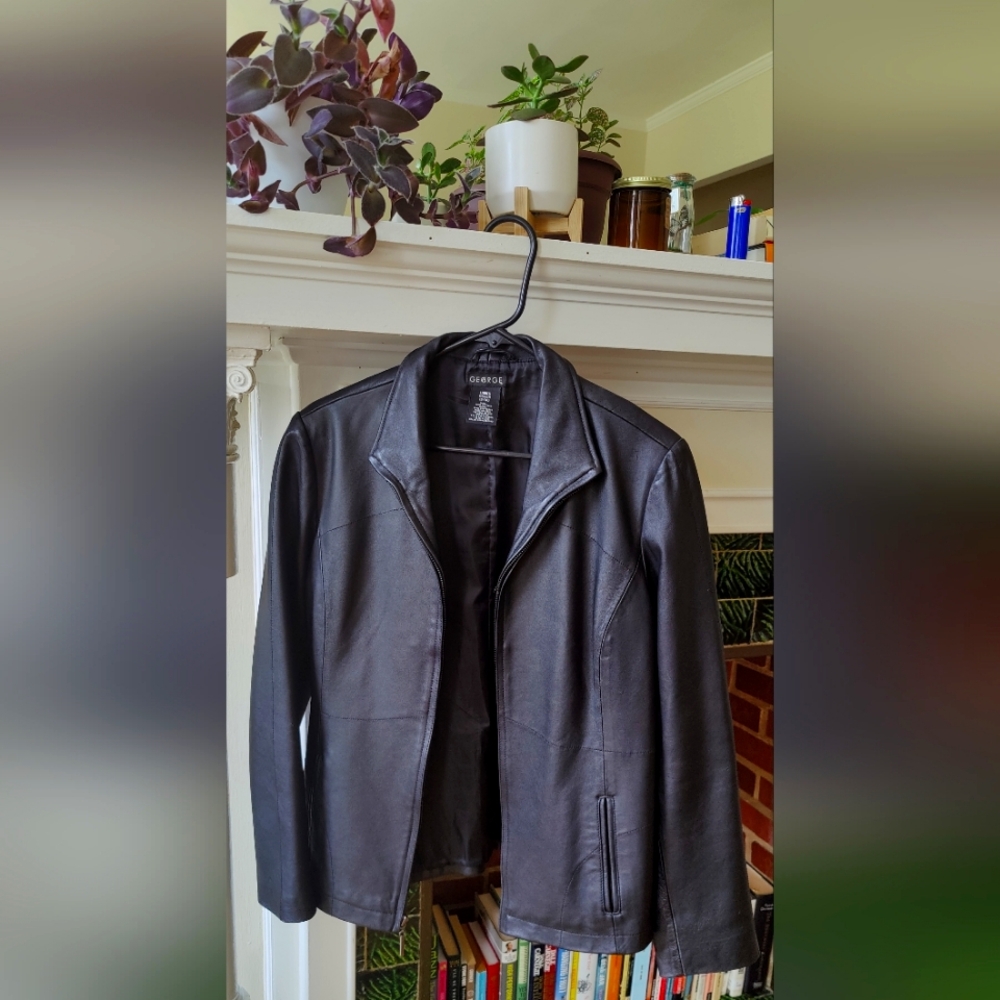 George leather jacket, size medium (8/10).